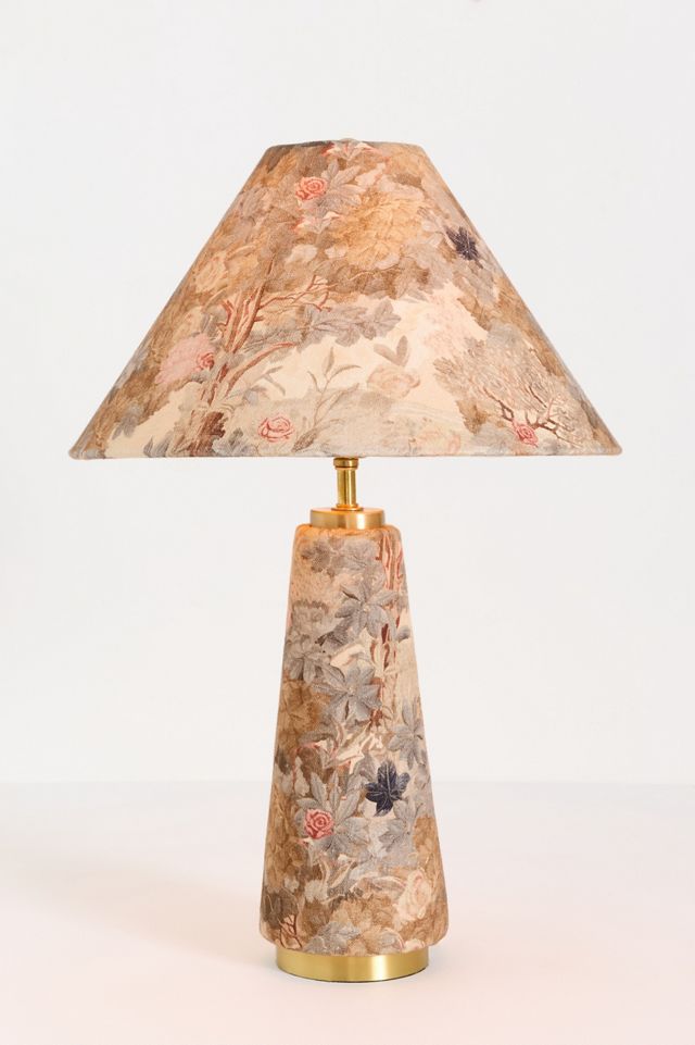 Lulu Printed Fabric Upholstered Empire Table Lamp #2
