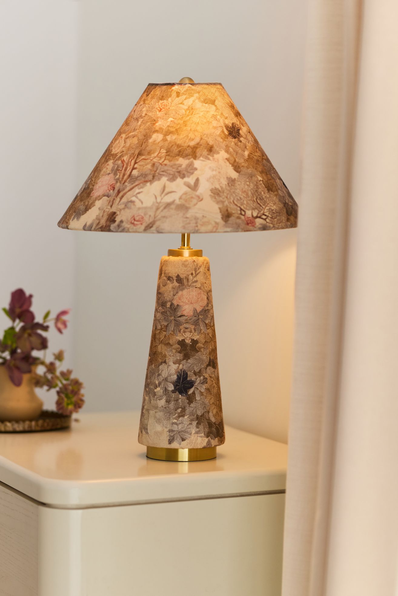 Lulu Printed Fabric Upholstered Empire Table Lamp - Francois, One Size