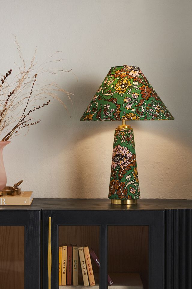 Lulu Printed Fabric Upholstered Empire Table Lamp #1