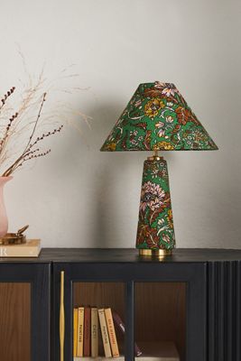 Lulu Printed Fabric Upholstered Empire Table Lamp
