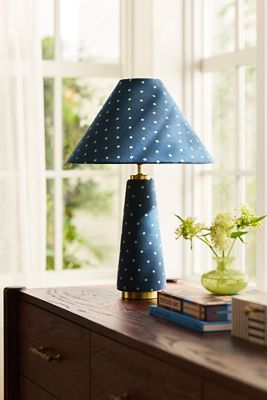 Lulu Printed Fabric Upholstered Empire Table Lamp