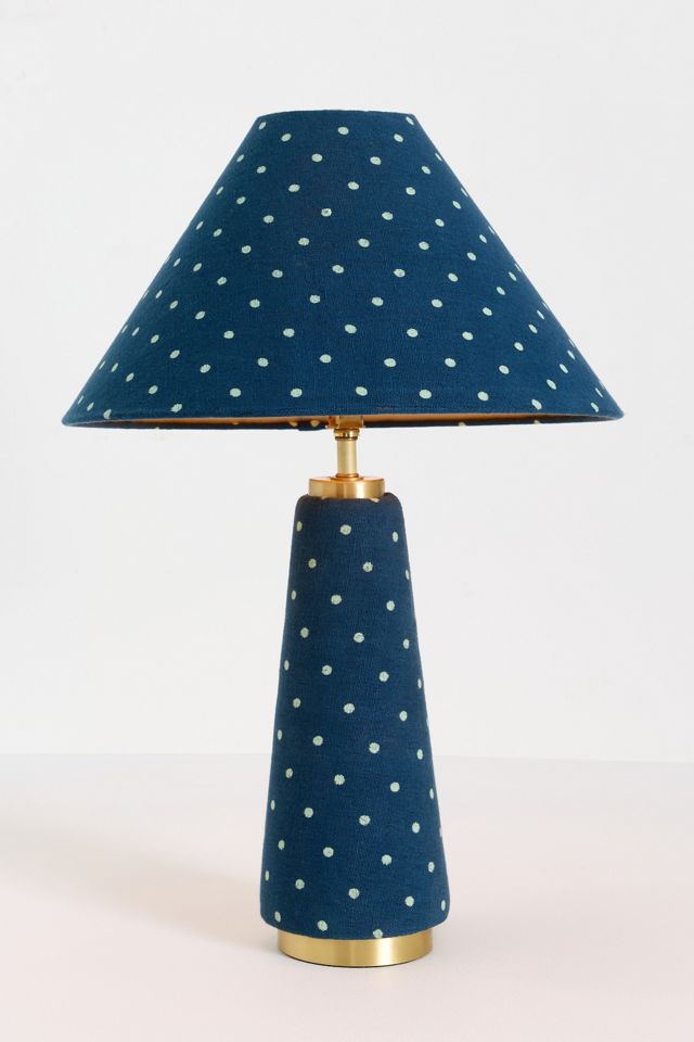 Lulu Printed Fabric Upholstered Empire Table Lamp #1