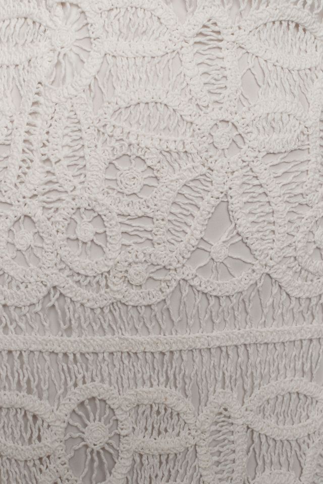 Saylor Keaton Puff-Sleeve Crochet Lace Midi Dress #3