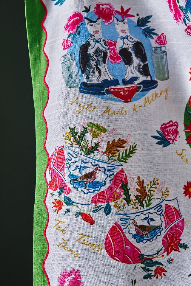 Emily Maude Twelve Days of Christmas Dish Towel #1