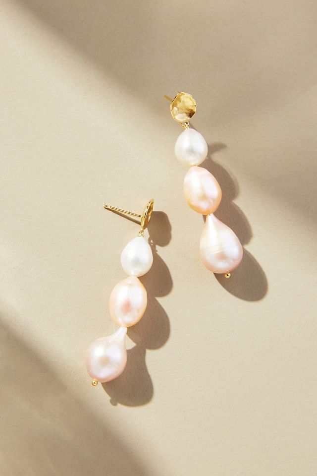 Linear Pearl Drop Earrings Anthropologie