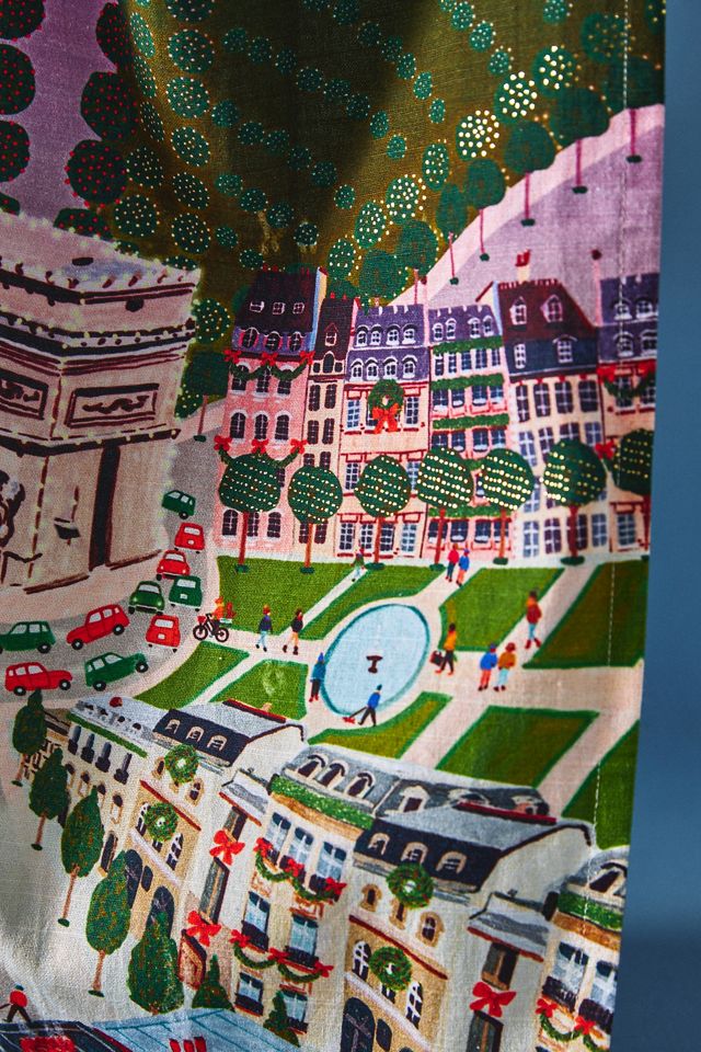 Holiday in the City Dish Towel #1