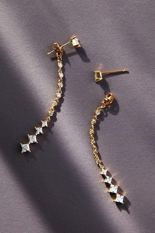 Linear Crystal Drop Earrings Anthropologie