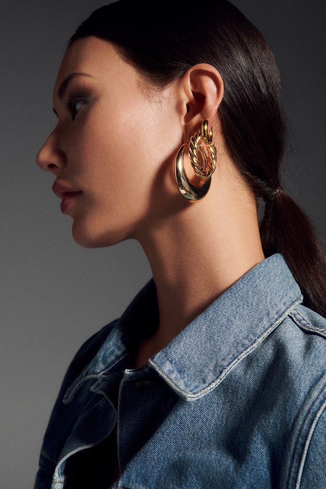 Anthropologie hot sale gold hoops