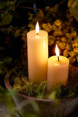Stargazer Flameless Pillar Candle, 7 Inch