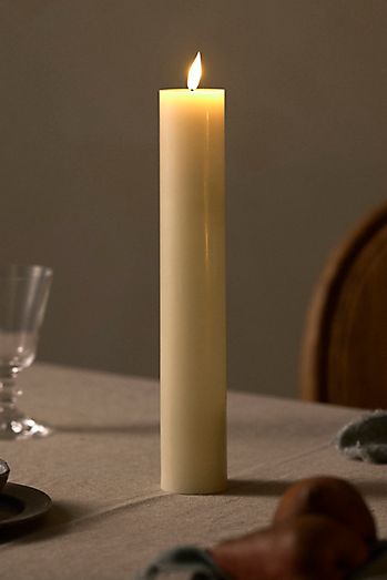 Stargazer Flameless Pillar Candle, 12 Inch