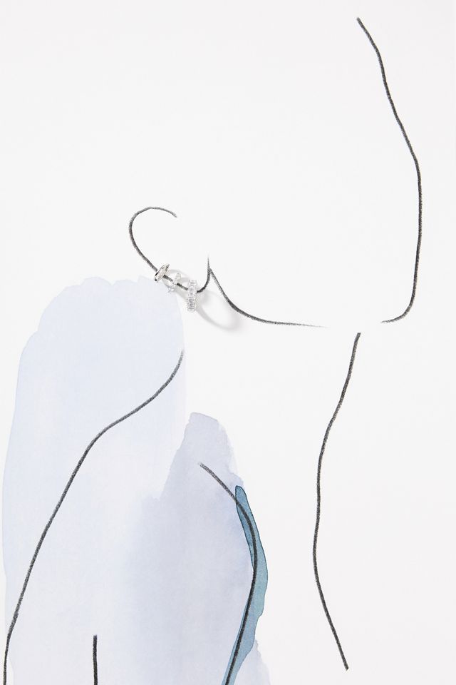 Set of Three Baguette Huggie Earrings #2