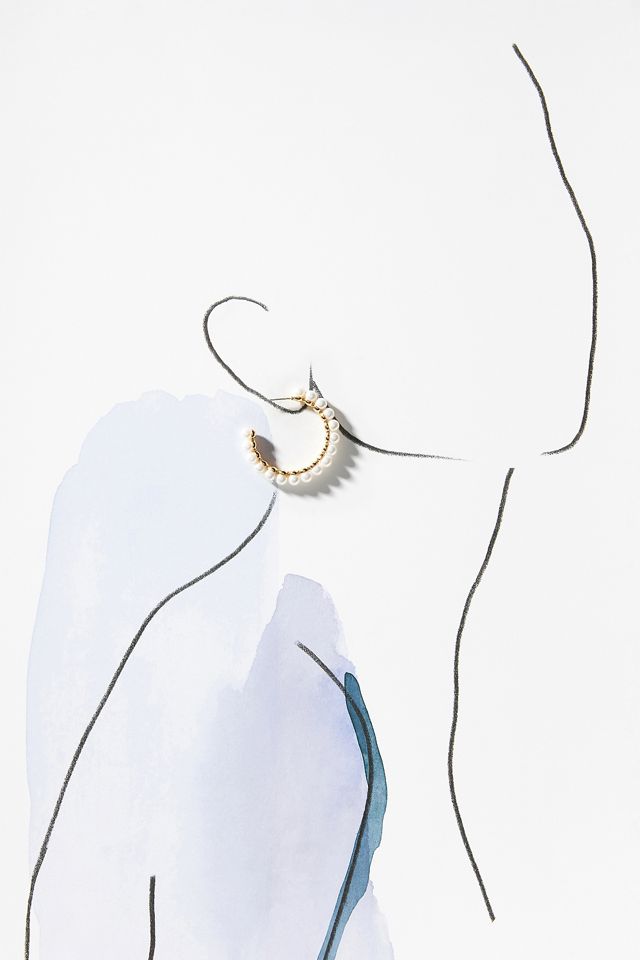 Pearl Hoop Earrings #2
