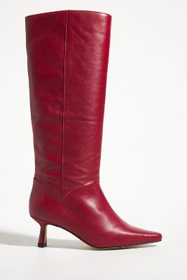 Angel Alarcon Pointed-toe Knee-high Boots In Pink