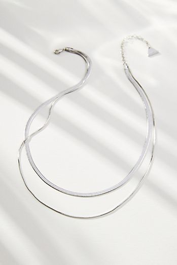 Double Layer Herringbone Necklace
