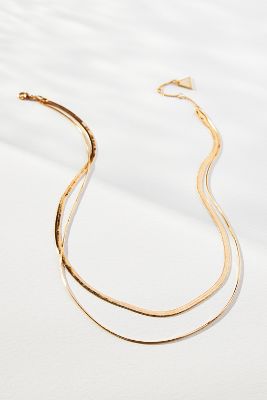 By Anthropologie Double Layer Necklace In Gold
