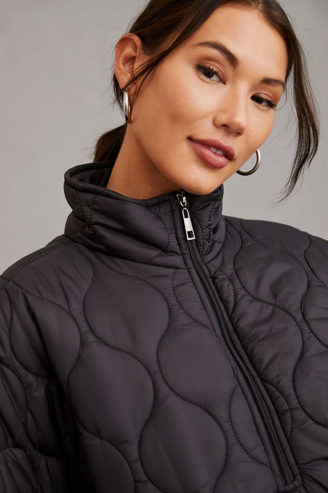 By Anthropologie Quilted Puffer Poncho #1