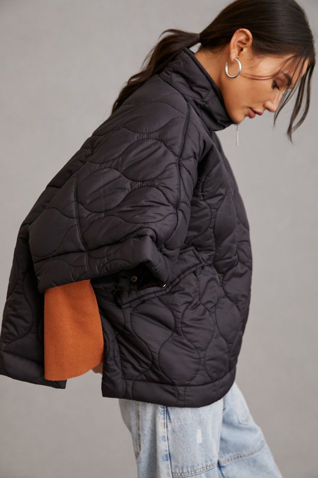 By Anthropologie Quilted Puffer Poncho #2