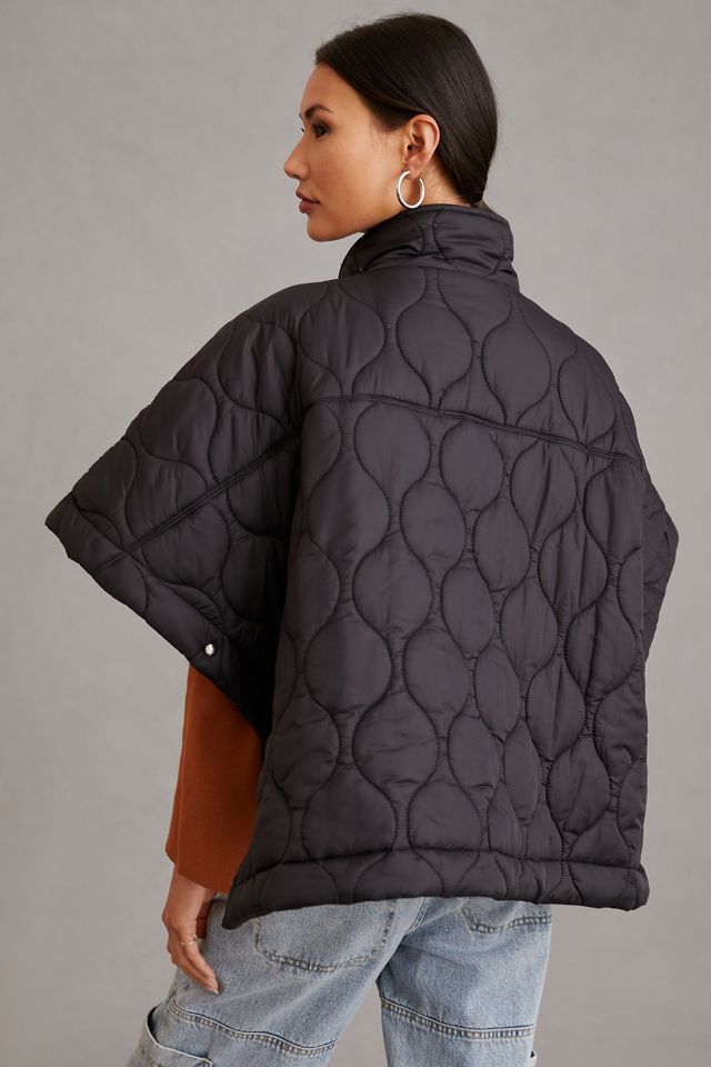 By Anthropologie Quilted Puffer Poncho #3