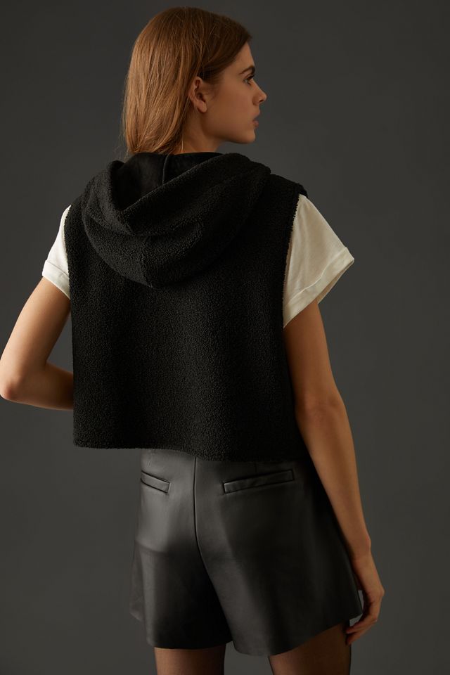 By Anthropologie Cropped Sherpa Vest #1