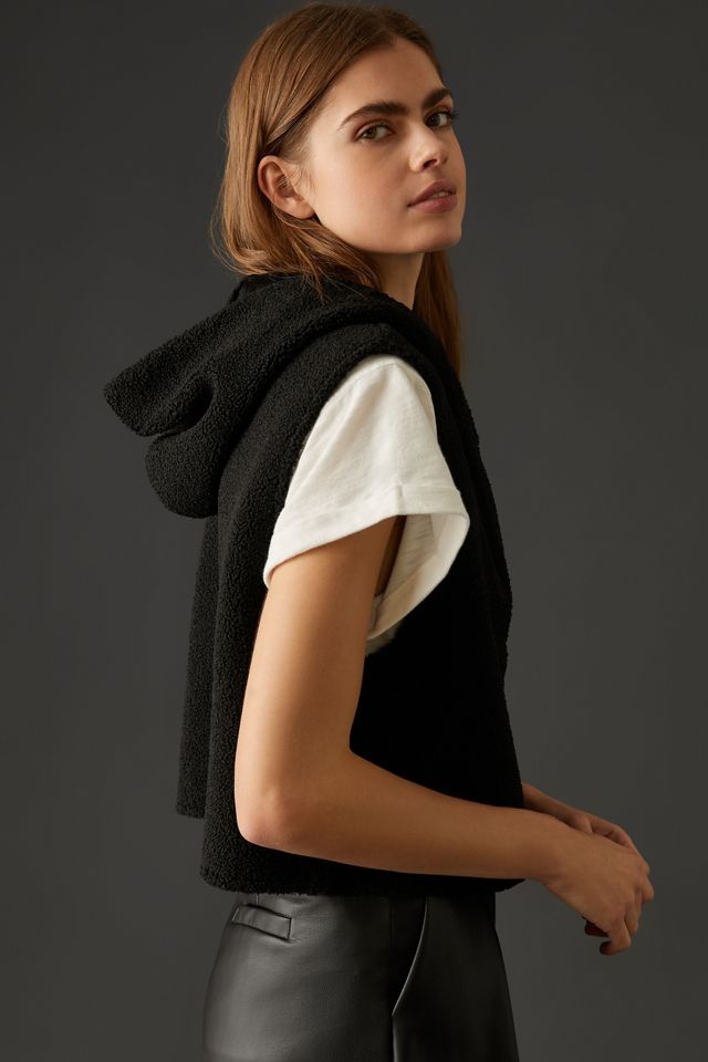 By Anthropologie Cropped Sherpa Vest #3