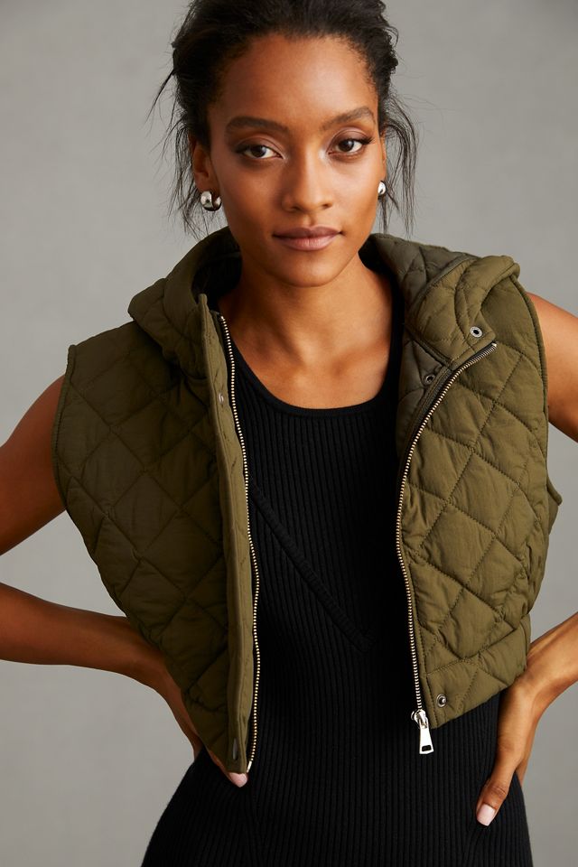 By Anthropologie Cropped Puffer Vest