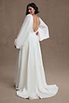 Willowby by Watters Sorvette Long-Sleeve Satin Wedding Gown #7