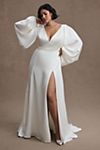 Willowby by Watters Sorvette Long-Sleeve Satin Wedding Gown #9