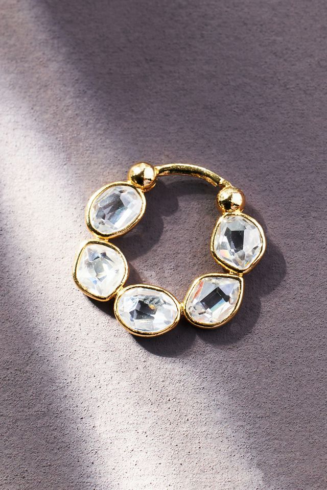 Crystal Huggie Hoop Earrings #1