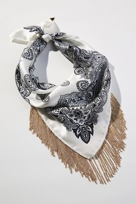 Fringed-Bandana Scarf Necklace