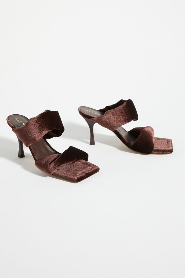 ALOHAS Twist Velvet Heels #1