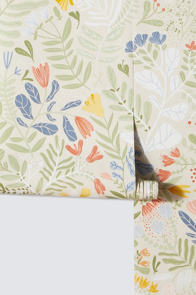 Brittsommar Light Blue Woodland Floral Wallpaper #1
