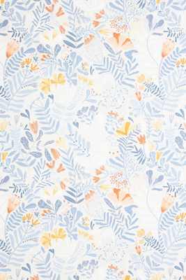 Brittsommar Light Blue Woodland Floral Wallpaper