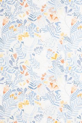 Brittsommar Light Blue Woodland Floral Wallpaper