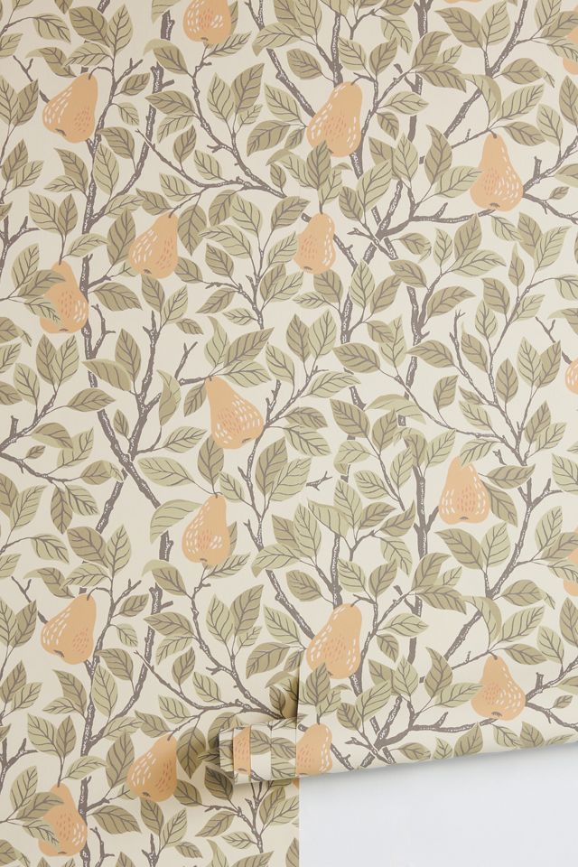 Pirum Yellow Pear Floral Fruit Wallpaper #2