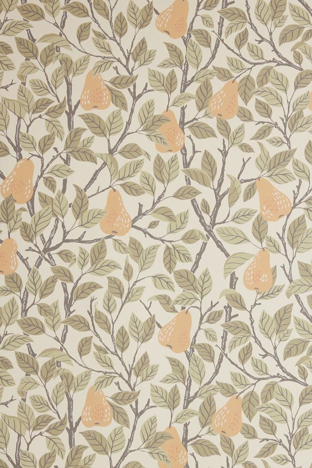 Pirum Yellow Pear Floral Fruit Wallpaper #1