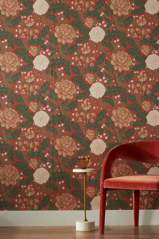 Camille Peony & Lily Wallpaper | AnthroLiving