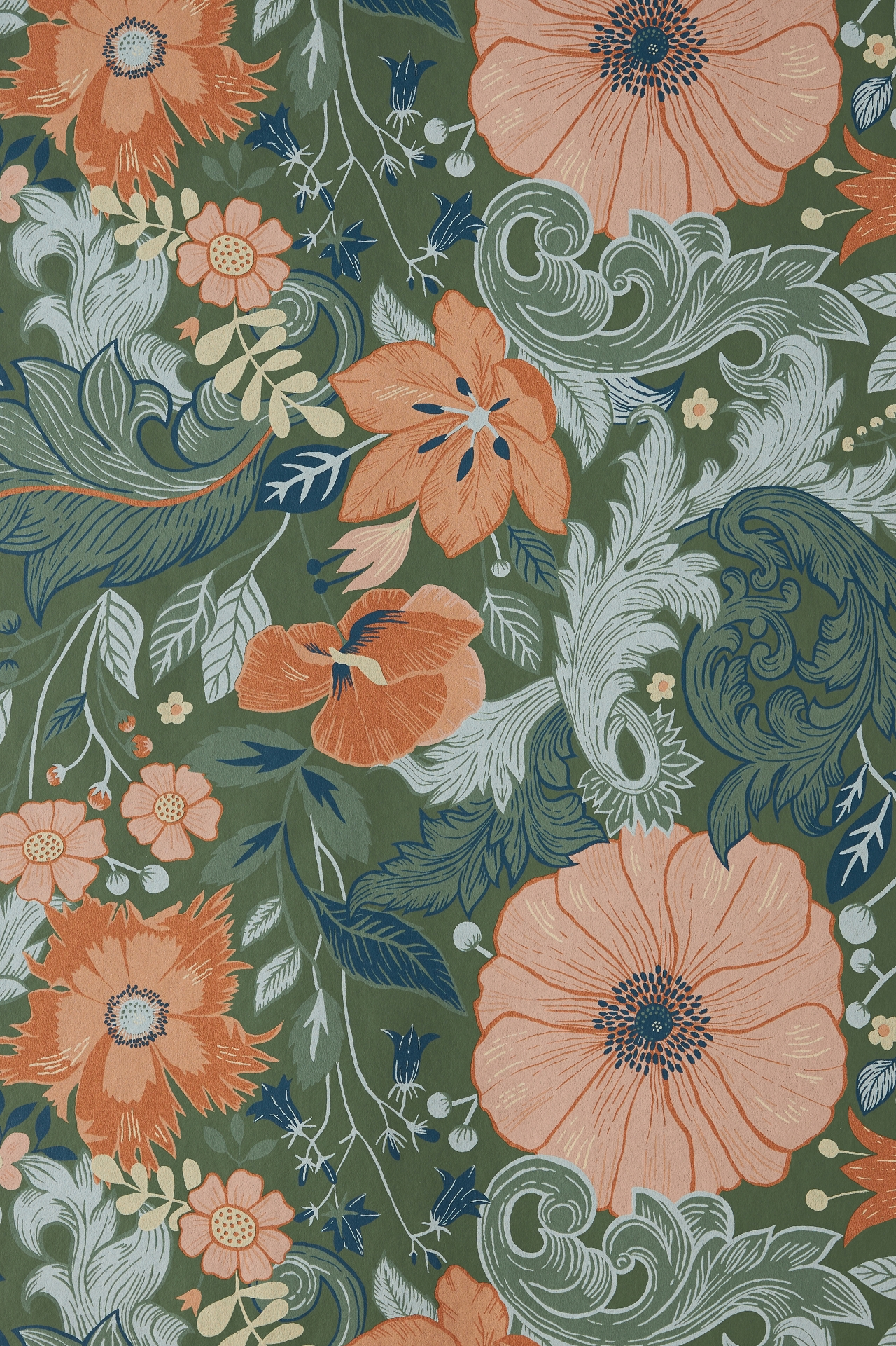 Victoria Floral Nouveau Wallpaper