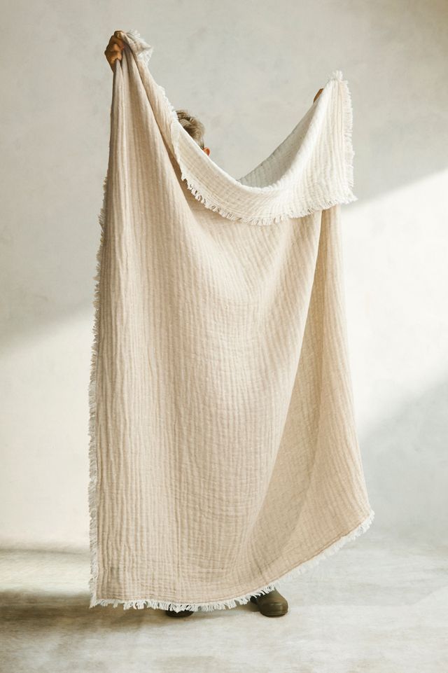 Gauzy Reversible Throw | AnthroLiving