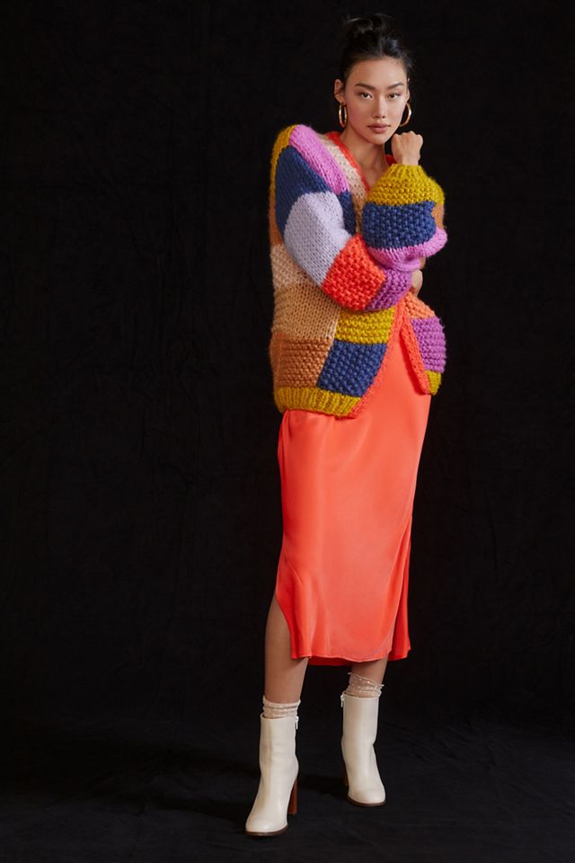 FRNCH Patchwork Knit Cardigan Sweater #5