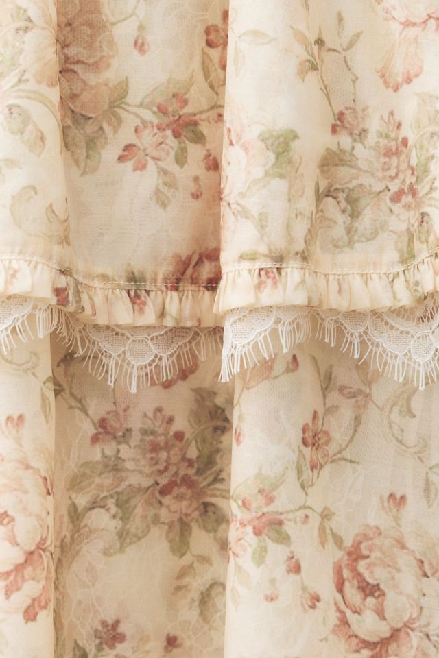 V. Chapman Jolie Corset Ruffle Lace Maxi Gown #4