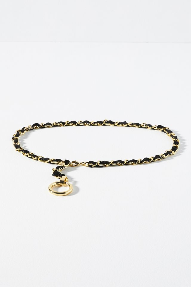 Black and Gold Chain Belt Anthropologie