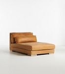 Relaxed Sunday Modular Armless Leather Chaise