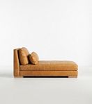 Relaxed Sunday Modular Armless Leather Chaise