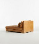 Relaxed Sunday Modular Armless Leather Chaise