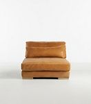 Relaxed Sunday Modular Armless Leather Chaise