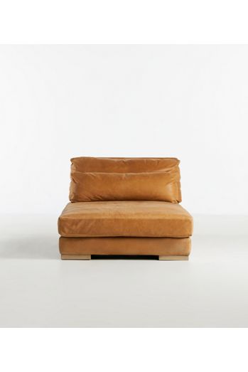 Relaxed Sunday Modular Armless Leather Chaise