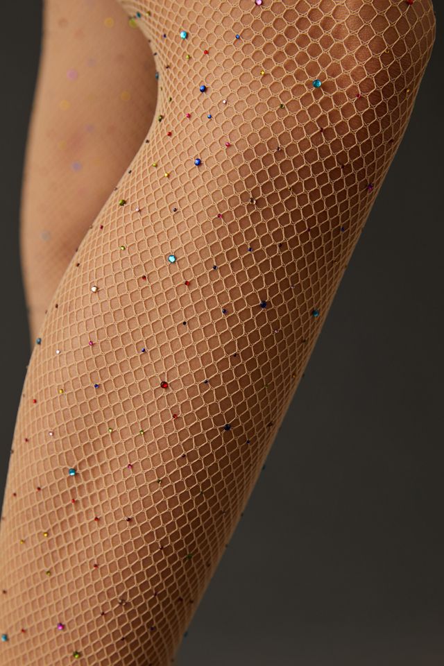 Grizelda - Rhinestone Fishnet Leggings