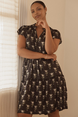 Ruffle-Sleeve Dress