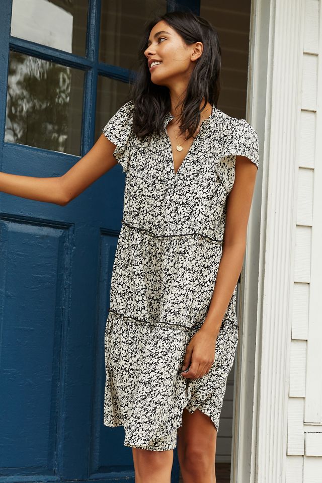 By Anthropologie Ruffle Sleeve Dress Anthropologie