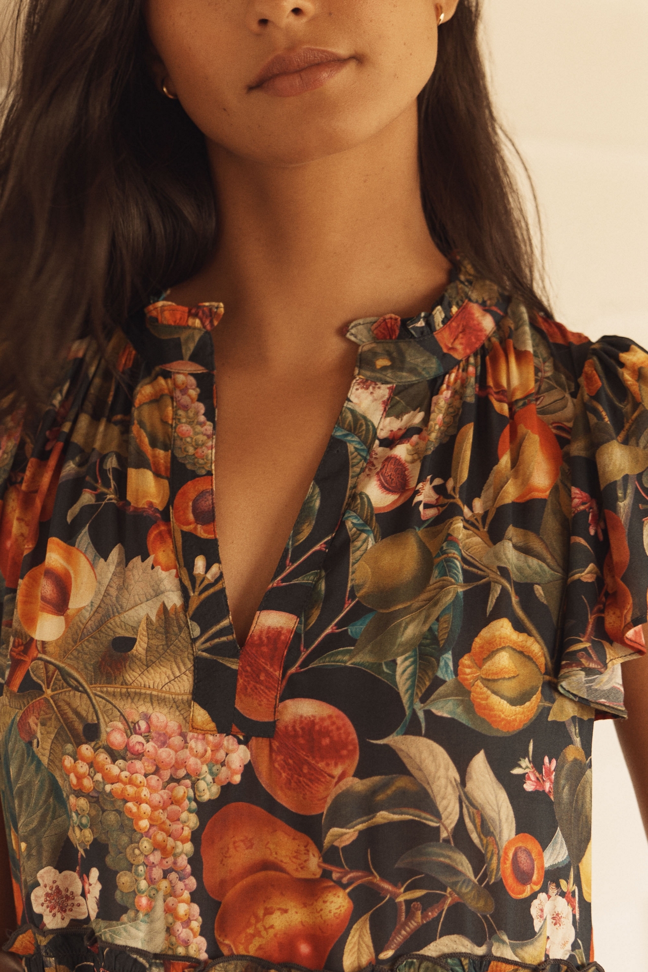 By Anthropologie Ruffle-Sleeve Dress